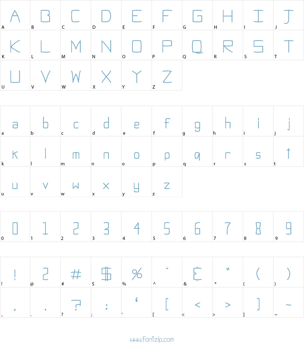 Obti Sans Font Character